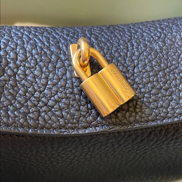 Songmont Luna Onyx Shoulder Bag with Gold Accents - Picture 2 of 14